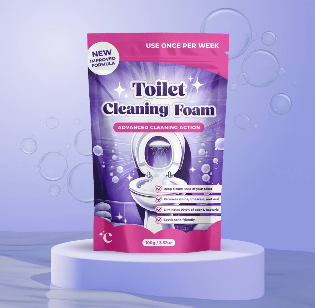 FizzClean toilet cleaning foam pack, shown to identify the seller's product